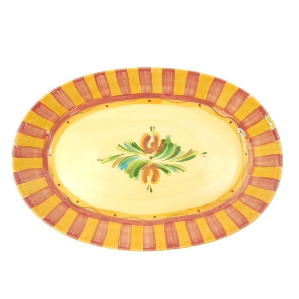 Gail Pittman Sienna Oval Serving Platter Plate Tray Southern Living at Home Red - Picture 1 of 8